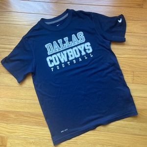 Boys Dallas Cowboys Nike dri-fit short-sleeve top, medium navy blue